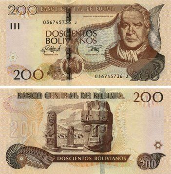 Bolivia 200 Bolivians 2015 UNC (P247)