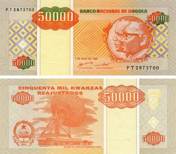 Angola 50,000 Kwanzaa 1995 UNC (P138)