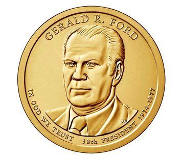 Монета США 1 долар 2016 D &laquo;38-й Президент Джеральд Форд&raquo; UNC (KM#620) М04489 фото