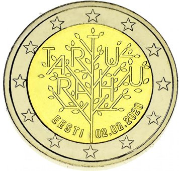 Estonia 2 euro 2020 Bimetal UNC 100th anniversary of the Tartu Peace Treaty