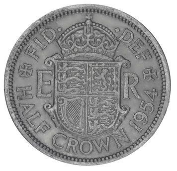 Монета Великобританія 1/2 крони 1954 F-VF Half Crown М18191 фото