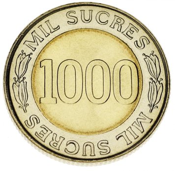 Ecuador 1000 Sucre Bimetal 1997 UNC