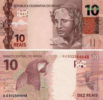 Brazil 10 Real 2010 UNC (P254)