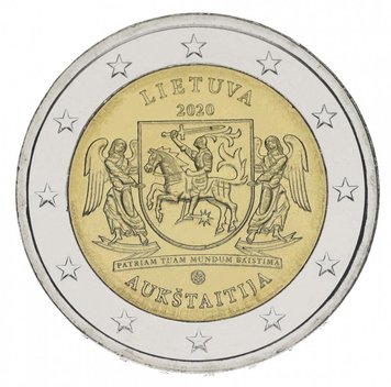 Lithuania 2 euro 2020 Bimetal UNC Auk?taitija - series "Lithuanian ethnographic regions"