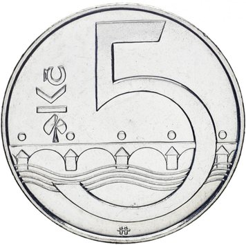 Чехія 5 крон 2015 UNC М10564 фото