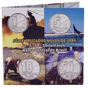 Набір монет Бразилія набір з 4 монет 1989 UNC 1, 5, 10, 50 сентаво Сувенір М13968 фото