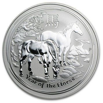 Australia 1 dollar 2014 "Year of the Horse" Silver UNC (KM # 2111)