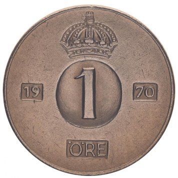 Швеція 1 ері 1970 G-VG (KM#820) М09705 фото