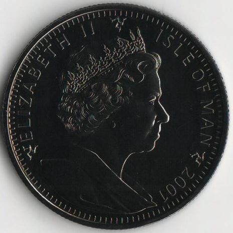 Остров Мэн 1 крона 2001 &laquo;Мотоциклист. Джоуи Данлоп&raquo; UNC (KM#1085) М08190 фото