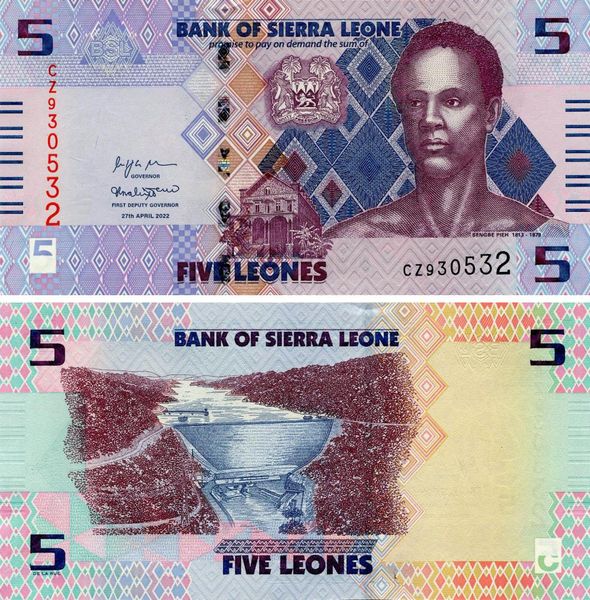 Sierra Leone 5 Leone 2022 UNC (PW36)