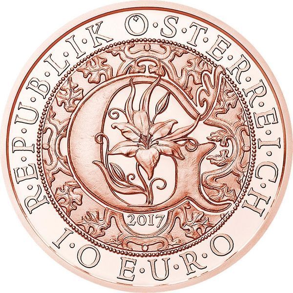 Coin Austria 10 euro 2017 Archangel Gabriel UNC