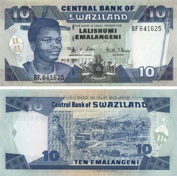 Swaziland 10 Lilangeni 2006 UNC (P29c)