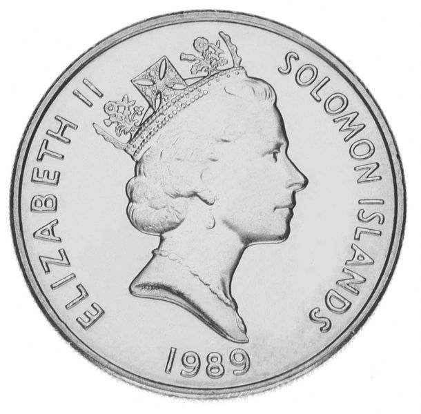 Монета Соломоновы острова 20 центов 1989 AU-UNC М15210 фото