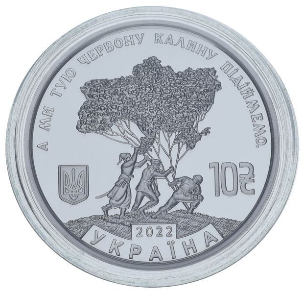 Монета Україна 10 гривень 2022 Срібло Proof Ой у лузі червона калина М17153 фото