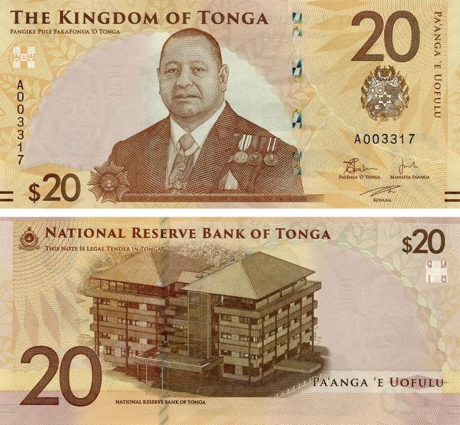 Tonga 20 pa'anga 2024 UNC (Pnew)