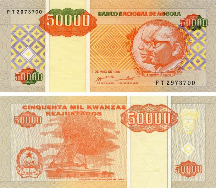 Angola 50,000 Kwanzaa 1995 UNC (P138)